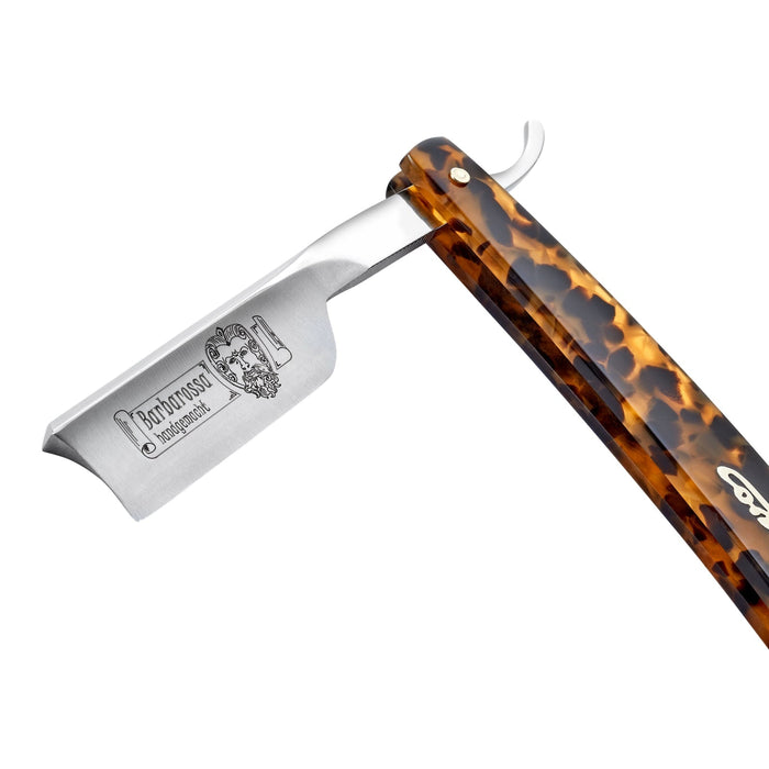 Dovo - "Barbarossa" Straight Razor, Imitation Tortoise Shell Handle, Spanish Point 5/8"