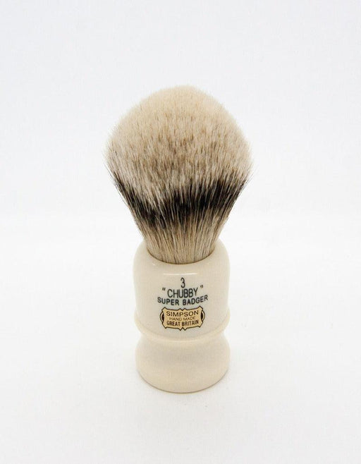 Simpson - Chubby 3 Shaving Brush, Super Badger - New England Shaving Company