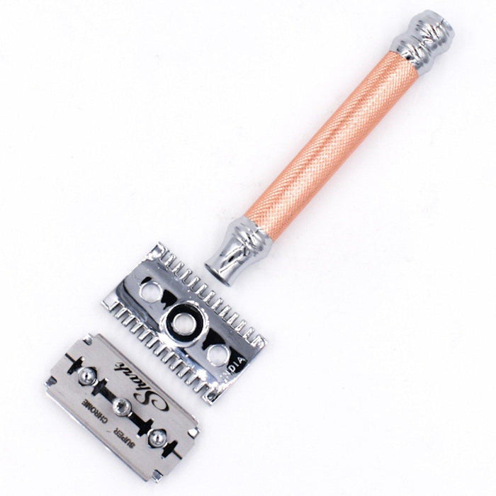 Parker - Open Comb Safety Razor 63C - Rose Gold and Chrome - New England Shaving Company