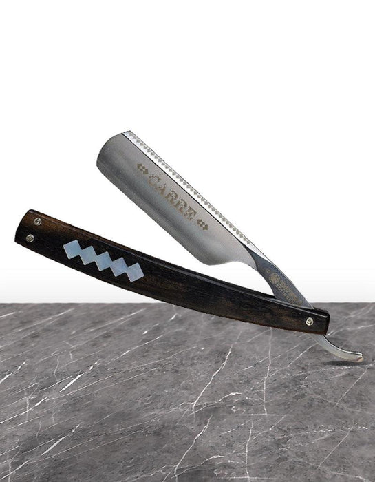 Dovo - "Carre" Straight Razor, Ebony Handle, 6/8" - New England Shaving Company