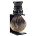 Parker - Ebony Handle Pure Badger Brush with Stand - New England Shaving Company