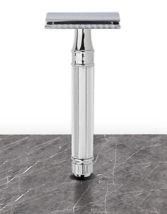 Edwin Jagger - DE89 Octagonal Safety Razor, Chrome - New England Shaving Company