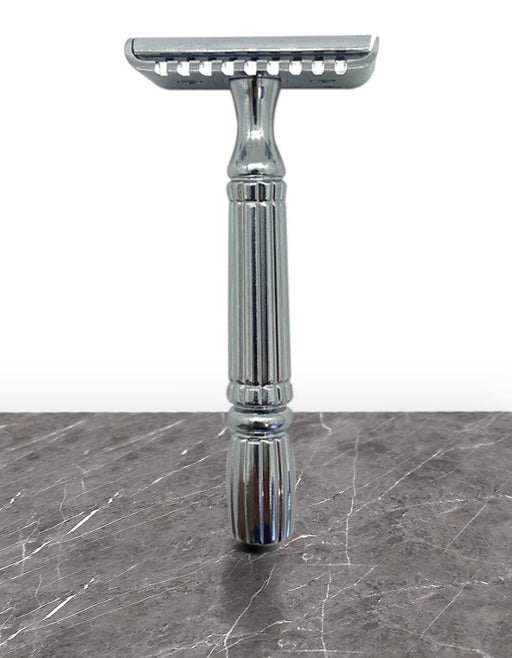 Safety Razor - Open and Closed Comb - Chrome Plated - New England Shaving Company