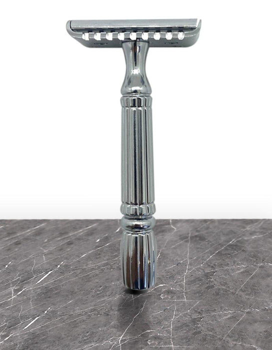 Safety Razor - Open and Closed Comb - Chrome Plated - New England Shaving Company