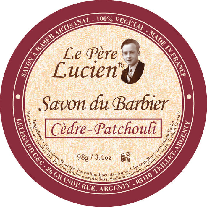 Le Pere Lucien - Cedar and Patchouli Shaving Soap, 98g