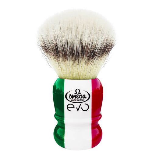 Omega - Evo Shaving Brush - Special Italian Flag - E1882 - New England Shaving Company
