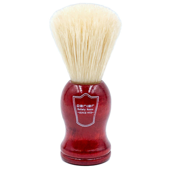 Parker - Redwood Handle Boar Brush with Stand - New England Shaving Company