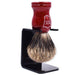 Parker - Redwood Handle Pure Badger Brush with Stand - New England Shaving Company