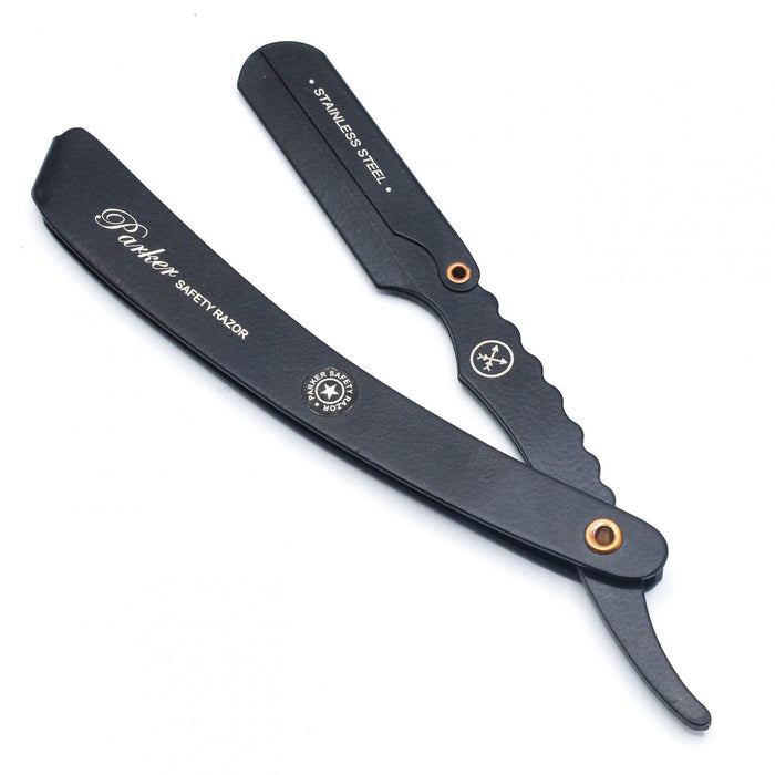 Parker - Professional Barber Razor Shavette SRXBLK, Black - New England Shaving Company