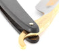 Dovo - "Bismark" Straight Razor, Ebony Handle, Round Point, 6/8" - New England Shaving Company