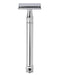 Edwin Jagger - DE89 Long Handle Double Edge Safety Razor, Chrome - New England Shaving Company