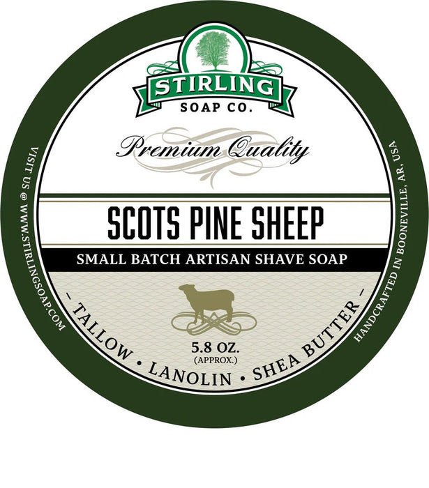 Stirling Soap Co. -Scots Pine Sheep Shaving Soap