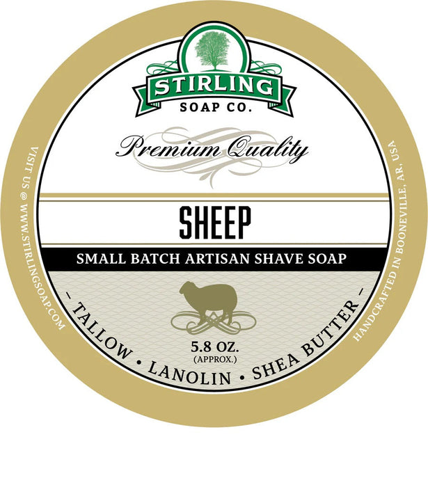 Stirling Soap Co. -Sheep Unscented Shaving Soap