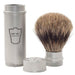 Parker - Aluminum Handle Pure Badger Travel Brush - New England Shaving Company