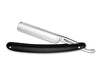 Boker - Classic Round Point Stainless Steel Straight Razor, Black Handle, 5/8" - New England Shaving Company