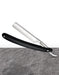 Boker - Classic Round Point Stainless Steel Straight Razor, Black Handle, 5/8" - New England Shaving Company