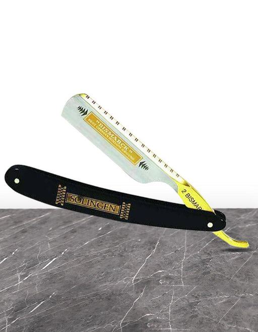 Dovo - "Bismark" Straight Razor, Ebony Handle, Round Point, 6/8" - New England Shaving Company