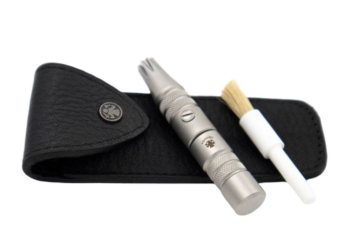 Dovo - Klipette Nose and Ear Hair Trimmer in Black Cow Leather - New England Shaving Company