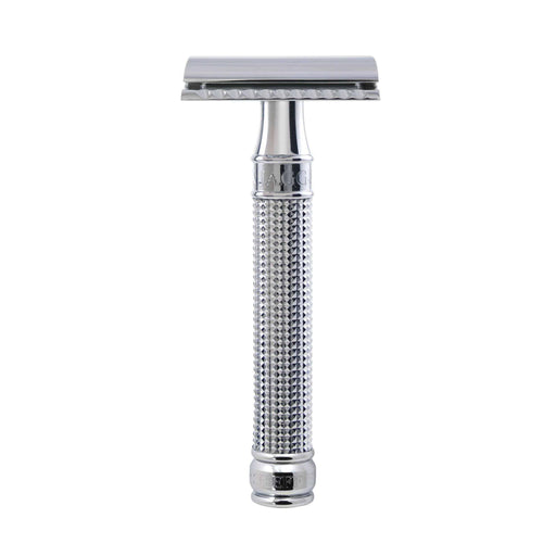 Edwin Jagger - DE3D14 3D Diamond Effect Chrome Handle Double Edge Safety Razor - New England Shaving Company