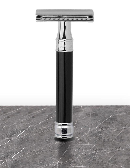 Edwin Jagger - DE86 Double Edge Safety Razor, Black - New England Shaving Company