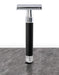 Edwin Jagger - DE86RC14 Black Rubber Coated Handle Double Edge Safety Razor - New England Shaving Company