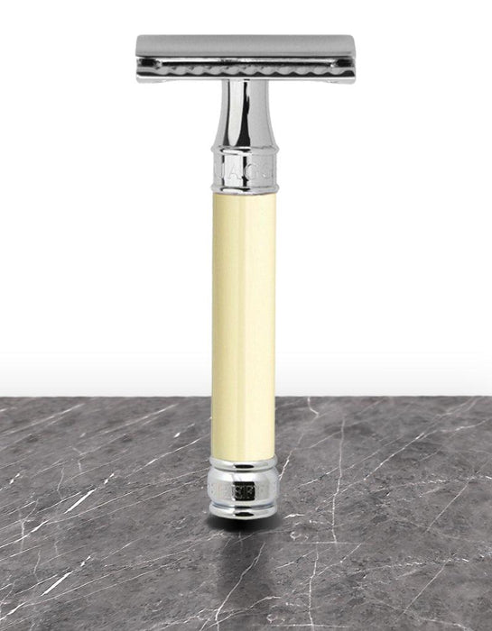 Edwin Jagger - DE87 Double Edge Safety Razor, Ivory - New England Shaving Company
