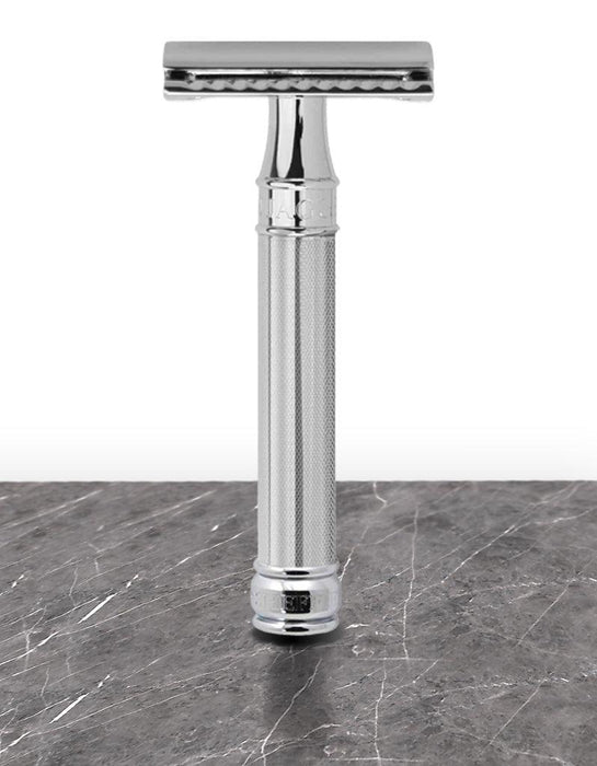 Edwin Jagger - DE89 Barley Safety Razor, Chrome - New England Shaving Company