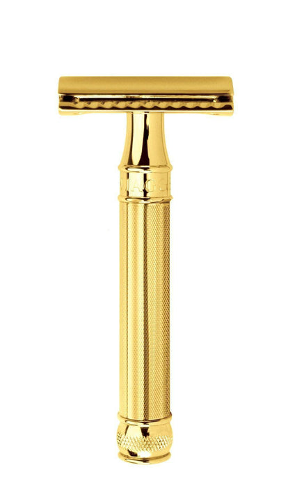 Edwin Jagger - DE89BA11G Gold Handle Double Edge Safety Razor - New England Shaving Company