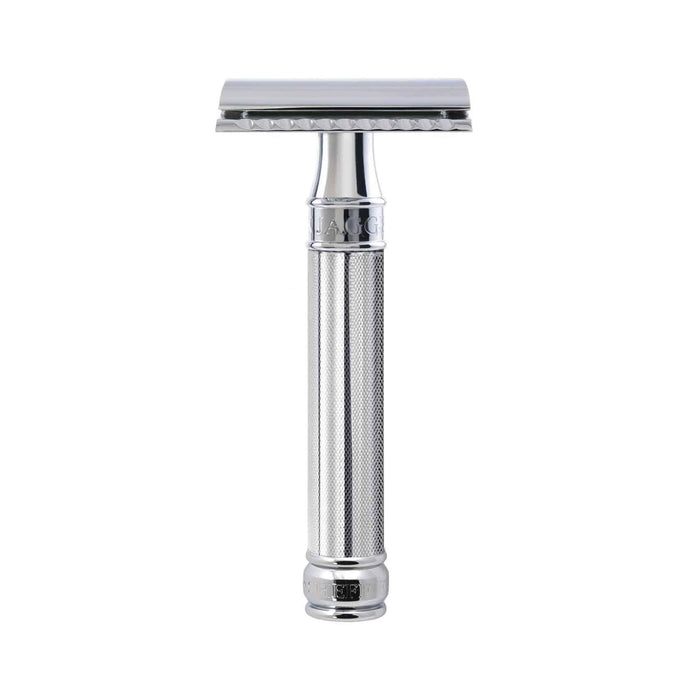 Edwin Jagger - DE89KN14 Knurled Handle Double Edge Safety Razor - New England Shaving Company