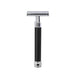 Edwin Jagger - DEL86 Long Handle Double Edge Safety Razor, Black - New England Shaving Company