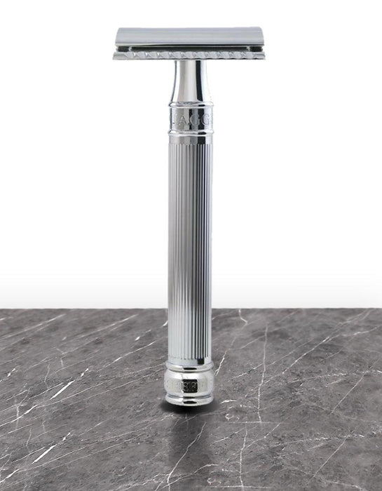 Edwin Jagger - DEL89LI Chrome Long Handle Double Edge Safety Razor - New England Shaving Company