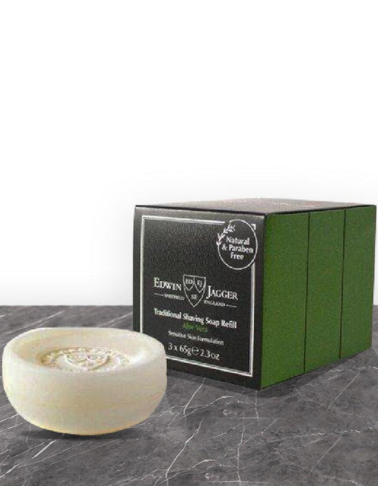 Edwin Jagger - Shaving Soap Triple Pack - Aloe Vera - New England Shaving Company