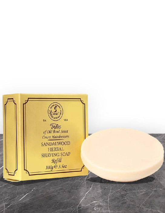 Taylor of Old Bond Street - Sandalwood Shaving Soap Refill - 100g - New England Shaving Company