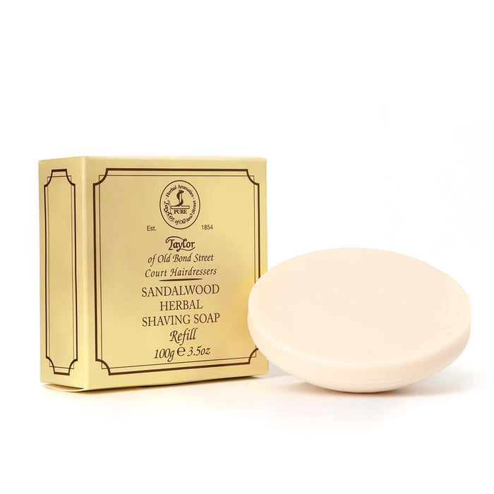 Taylor of Old Bond Street - Sandalwood Shaving Soap Refill - 100g - New England Shaving Company