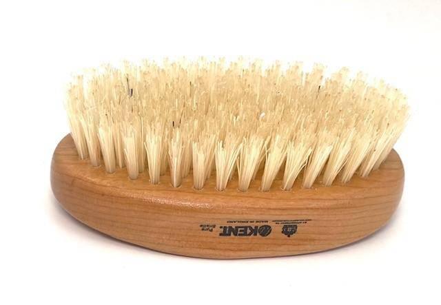 Kent - Beard Brush - Military Style - MC4 - Cherry Wood, Pure White Bristle - New England Shaving Company