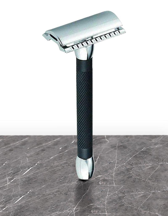 Merkur - 20B Long Handle Safety Razor, Black Handle - New England Shaving Company