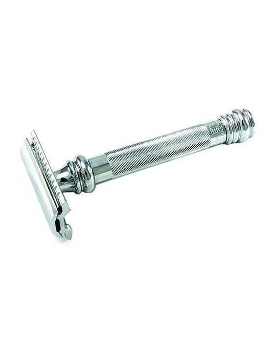 Merkur - 38C Long Handle Barber Pole Safety Razor, Chrome - New England Shaving Company