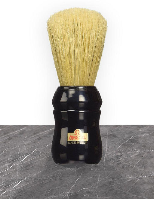 Omega - 10049 Professional Boar Hair Shaving Brush - Black - New England Shaving Company