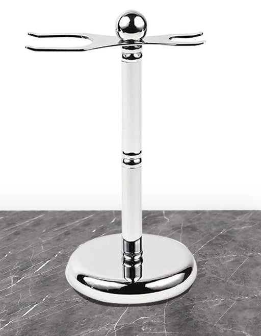 Parker - Chrome Safety Razor and Brush Stand - New England Shaving Company