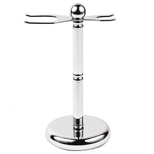 Parker - Chrome Safety Razor and Brush Stand - New England Shaving Company