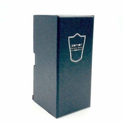Parker - Black Handle Silver Tip Badger Brush with Stand - New England Shaving Company