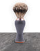 Parker - Gray and Rose Gold Handle Silver Tip Badger Brush with Stand - New England Shaving Company