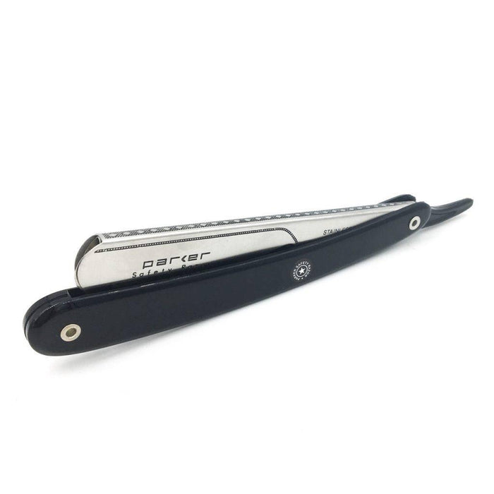 Parker - Professional Barber Razor Shavette PTB, Black Resin - New England Shaving Company