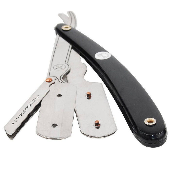 Parker - Professional Barber Razor Shavette SRB, Black Resin - New England Shaving Company