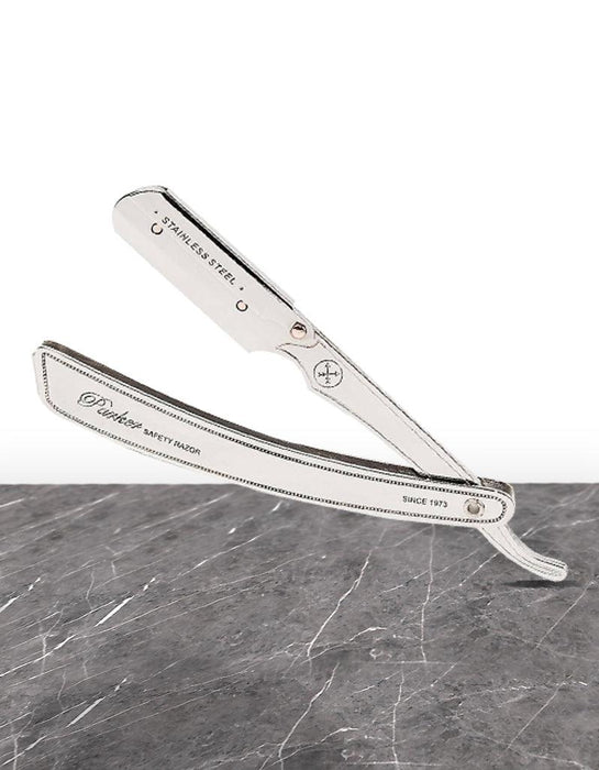 Parker - Professional Heavy Duty Barber Razor Shavette SRX, Stainless Steel - New England Shaving Company