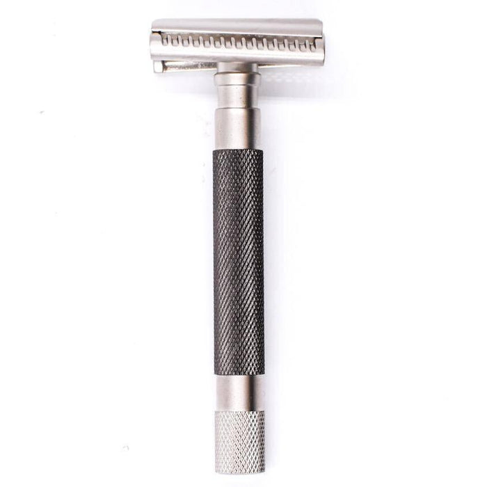 Parker Semi Slant 3 Piece Safety Razor 55SL - Graphite - New England Shaving Company