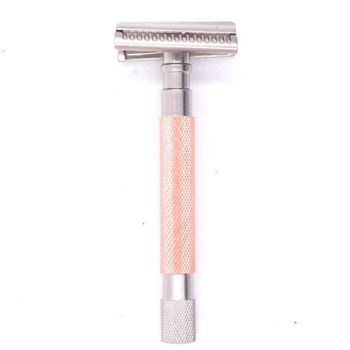 Parker Semi Slant 3 Piece Safety Razor 55SL - Rose Gold - New England Shaving Company