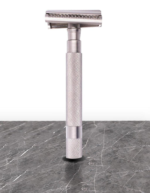 Parker Semi Slant 3 Piece Safety Razor 55SL - Satin Chrome - New England Shaving Company