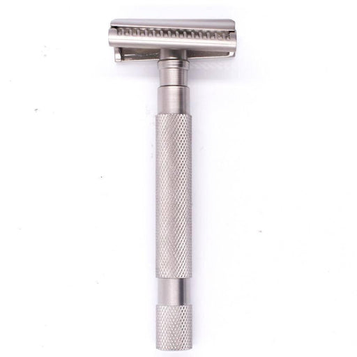 Parker Semi Slant 3 Piece Safety Razor 55SL - Satin Chrome - New England Shaving Company