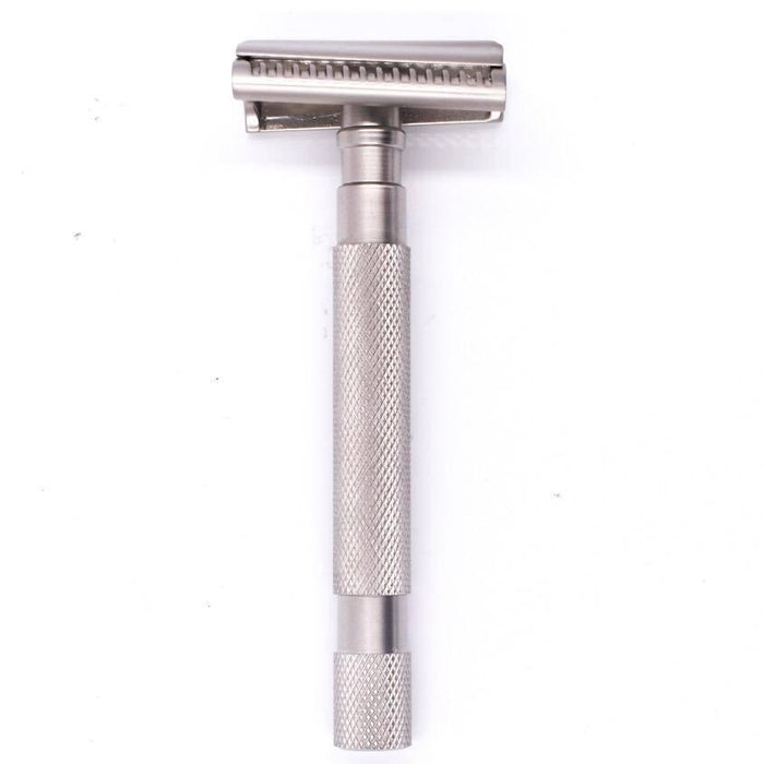 Parker Semi Slant 3 Piece Safety Razor 55SL - Satin Chrome - New England Shaving Company